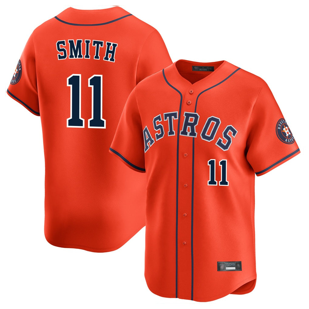 Houston Astros #11 Cam Smith Player Orange KLUNKIM Home Limited Stitched Jerseys