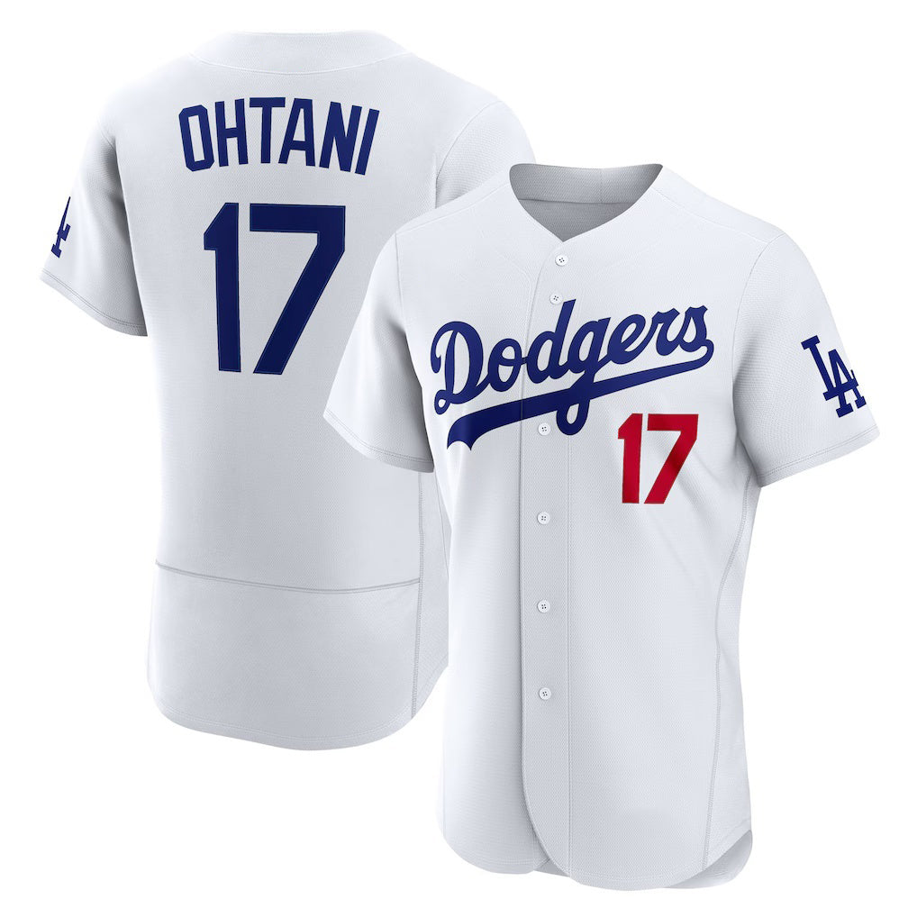 Los Angeles Dodgers #17 Shohei Ohtani White KLUNKIM Home Authentic Jersey