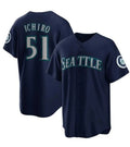 Seattle Mariners #51 Ichiro Suzuki Navy KLUNKIM Cool Base Stitched Jersey