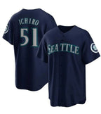 Seattle Mariners #51 Ichiro Suzuki Navy KLUNKIM Cool Base Stitched Jersey