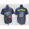Tampa Bay Rays #18 Shane McClanahan Number Charcoal KLUNKIM 2024 City Connect Limited Stitched Jerseys