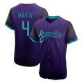 Arizona Diamondbacks #4 Ketel Marte Player Purple KLUNKIM City Connect Limited Elite Home Game Stitched Jerseys