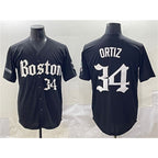 Boston Red Sox #34 David Ortiz Black KLUNKIM Gothic Vapor Limited Stitched Jersey