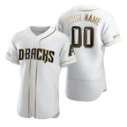 Custom Arizona Diamondbacks White KLUNKIM Stitched Flex Base Golden Edition Jersey