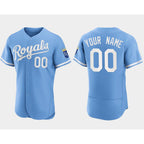 Custom Kansas City Royals KLUNKIM ACTIVE PLAYER Blue Flex Base Stitched Jersey
