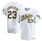 Oakland Athletics #23 Shea Langeliers White KLUNKIM Home Limited Stitched Jersey