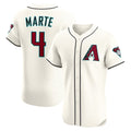 Arizona Diamondbacks #4 Ketel Marte Cream KLUNKIM Home Elite Jersey