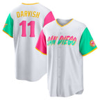San Diego Padres #11 Yu Darvish White KLUNKIM City Connect Replica Player Jersey