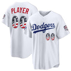 Custom Los Angeles Dodgers 2026 All-Star Edition Stars & Stripes White KLUNKIM Stadium Pick-A-Player Jersey