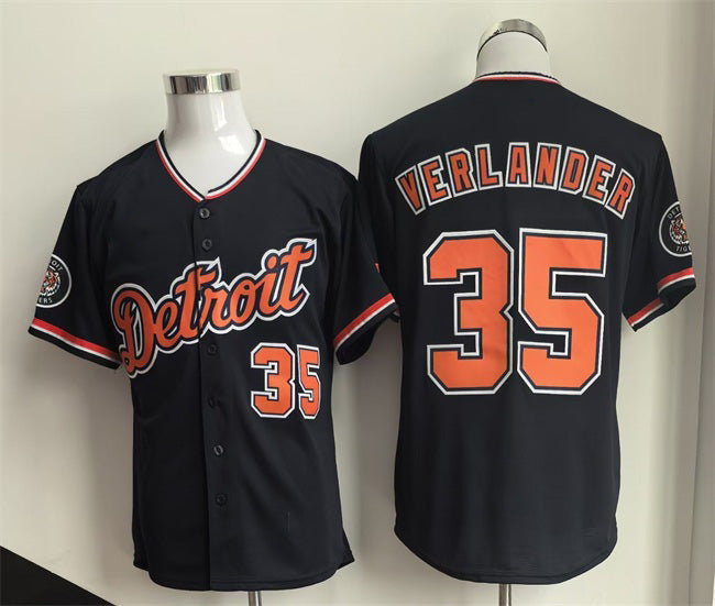 Detroit Tigers #35 Justin Verlander Black KLUNKIM 2026 Cool Base Stitched Jersey