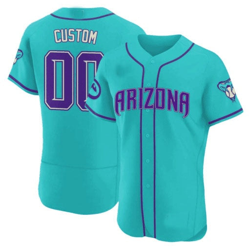 Custom Arizona Diamondbacks 2024 Teal Purple Jersey ¨C Teal KLUNKIM