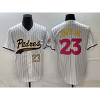 San Diego Padres #23 Fernando Tatis Jr Number White KLUNKIM NEW 2023 City Connect Cool Base Stitched Jersey