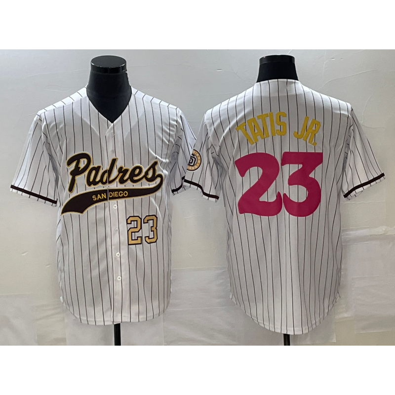 San Diego Padres #23 Fernando Tatis Jr Number White KLUNKIM NEW 2023 City Connect Cool Base Stitched Jersey