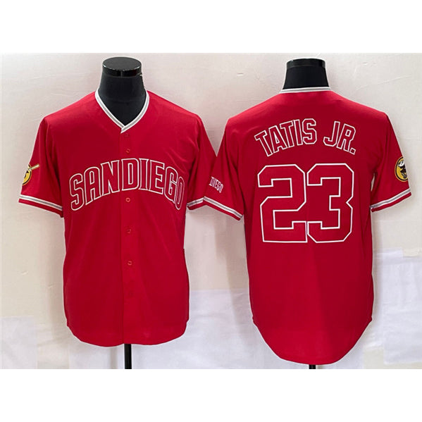 San Diego Padres #23 Fernando Tatis Jr. Red KLUNKIM Cool Base Stitched Jersey
