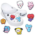 7-16pcs Korean Boy Band Shoe Charms Cartoon Shoes Accessories Fit Clogs sandal Garden Shoe Decorations Buckle for kids Gifts