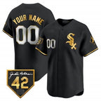 Custom Chicago White Sox 2024 Jackie Robinson Patch Vapor Premier Limited Jersey ¨C All Stitched-Black KLUNKIM