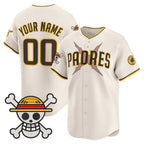 Custom San Diego Padres x One Piece Cream KLUNKIM Vapor Premier Limited Jersey - Stitched