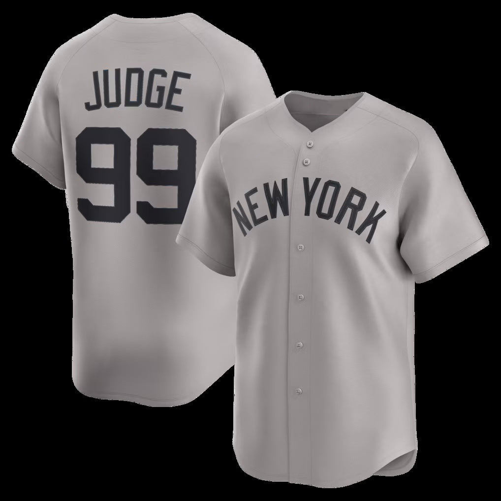 New York Yankees #99 Aaron Judge Gray KLUNKIM Road Limited Player Jersey 2