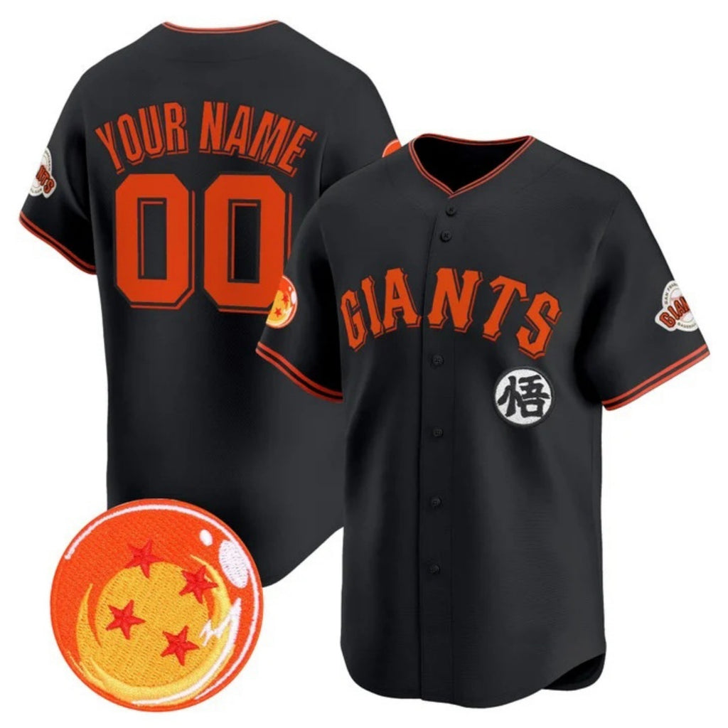 Custom San Francisco Giants x Dragon Ball Black KLUNKIM Vapor Premier Limited Jersey - All Stitched