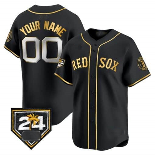 Custom Boston Red Sox 2024 Spring Training Patch Vapor Premier Limited Jersey ¨C All Stitched-Black KLUNKIM