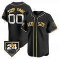 Custom Boston Red Sox 2024 Spring Training Patch Vapor Premier Limited Jersey ¨C All Stitched-Black KLUNKIM