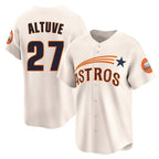 Houston Astros #27 Jose Altuve Player Cream KLUNKIM Throwback Cooperstown Collection Limited Stitched Jerseys