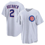 Chicago Cubs #2 Nico Hoerner White KLUNKIM Replica Player Jersey