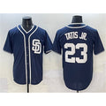 San Diego Padres #23 Fernando Tatis Jr. Navy KLUNKIM Cool Base Stitched Jersey