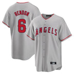 Los Angeles Angels #6 Anthony Rendon Player Gray KLUNKIM Home Game Stitched Jerseys
