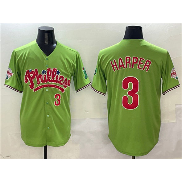 Philadelphia Phillies #3 Bryce Harper Light Green KLUNKIM Phanatic Limited Stitched Jersey