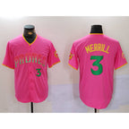 San Diego Padres #3 Jackson Merrill Pink KLUNKIM Player Number Fashion Jersey 2