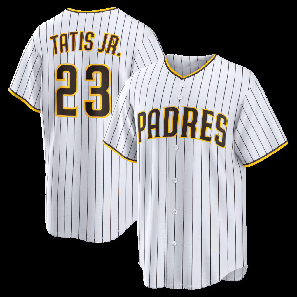 San Diego Padres #23 Fernando Tatis Jr. White KLUNKIM Home Replica Player Jersey