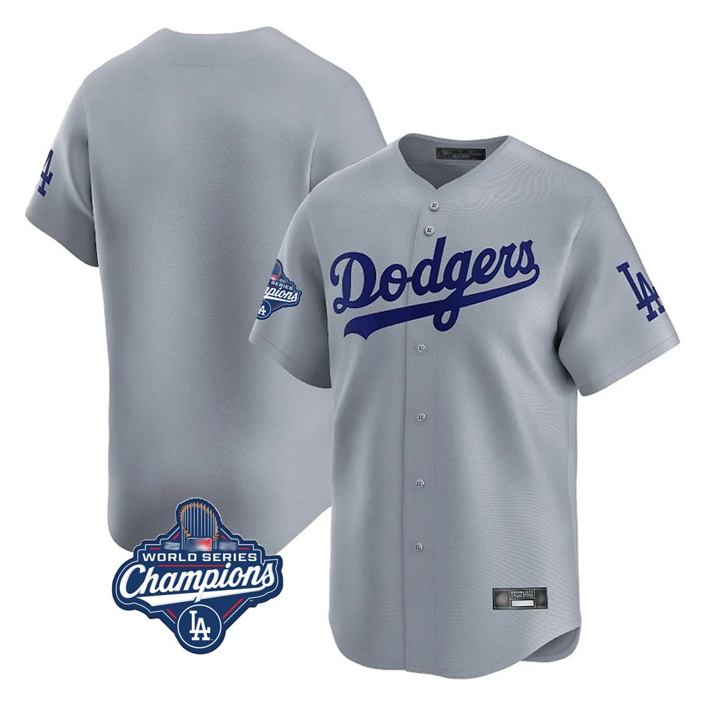 Los Angeles Dodgers Blank Player Gray KLUNKIM Limited Home World Series Meet Stitched Jerseys