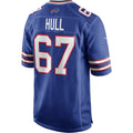 B.Bills #67 Kent Hull Royal KLUNKIM Game Retired Player Jersey
