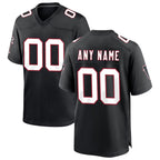 Custom A.Falcons Black KLUNKIM Throwback Game Jersey