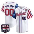 Custom Detroit Tigers America 250 Edition Vapor Premier Limited White KLUNKIM Stitched Jerseys