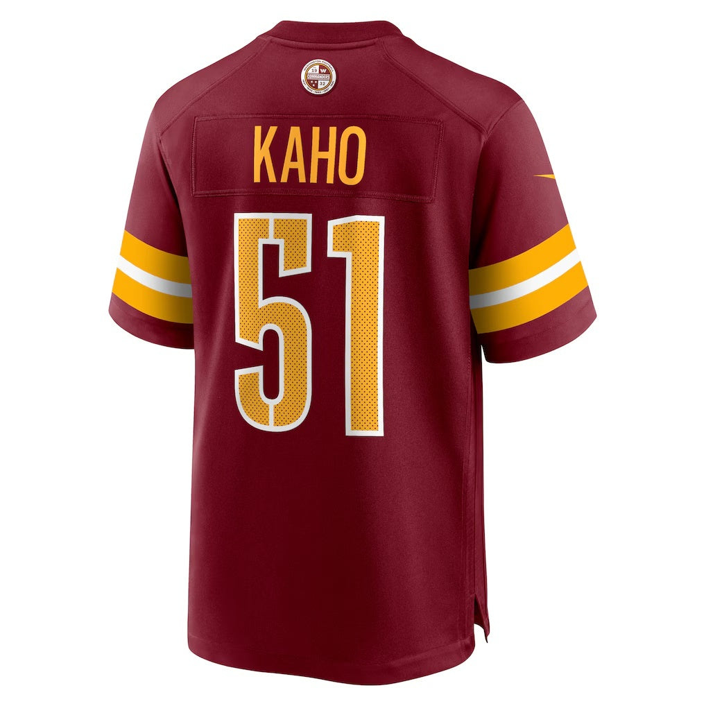 W.Commanders #51 Ale Kaho Burgundy KLUNKIM Team Game Jersey