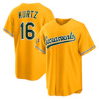 Oakland Athletics #16 Nick Kurtz Gold KLUNKIM Alternate Stadium Jersey