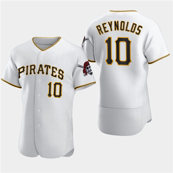 Pittsburgh Pirates #10 Bryan Reynolds White KLUNKIM Home Flex Base Jersey