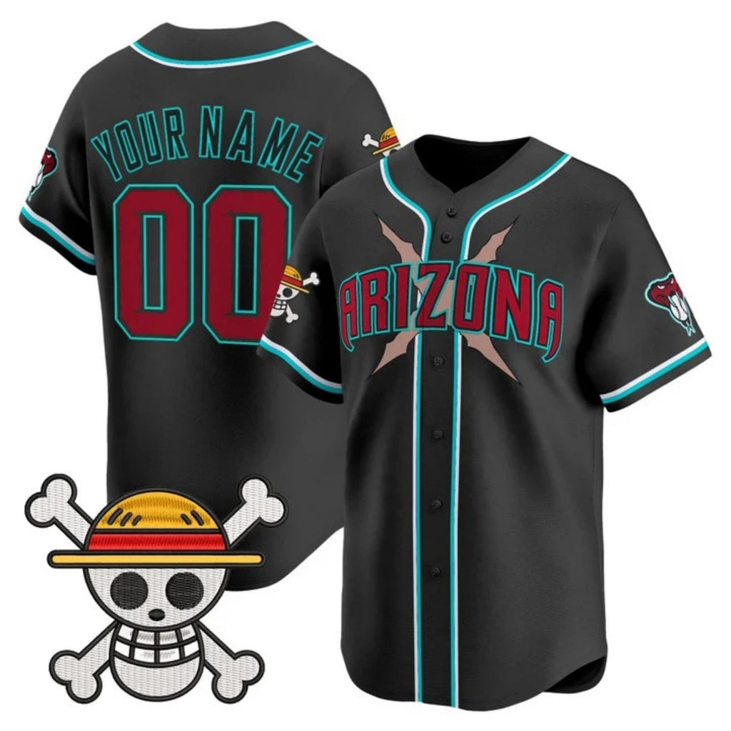 Custom Arizona Diamondbacks x One Piece Black KLUNKIM Vapor Premier Limited Jersey - Stitched