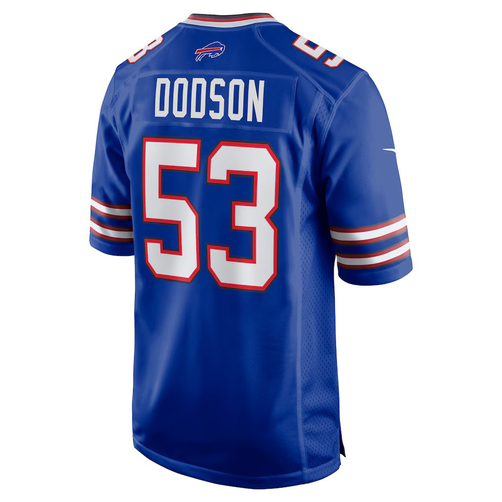 B.Bills #53 Tyrel Dodson Royal KLUNKIM Game Player Jersey