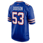 B.Bills #53 Tyrel Dodson Royal KLUNKIM Game Player Jersey