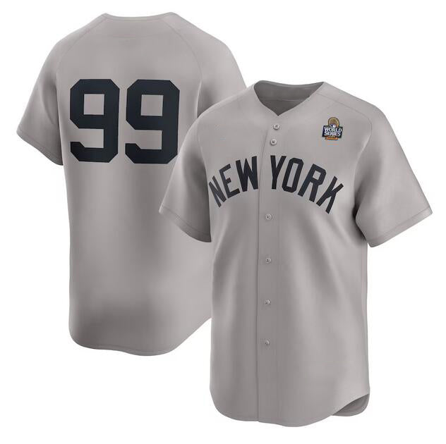 New York Yankees #99 Aaron Judge Gray KLUNKIM 2024 World Series Limited Stitched Jersey