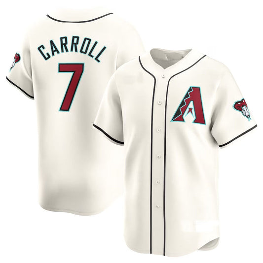 Arizona Diamondbacks #7 Corbin Carroll Home Limited Player Jersey - White Stitches Baseball Jerseys