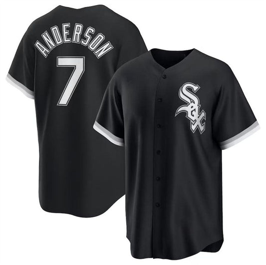 Chicago White Sox #7 Tim Anderson Black Alternate Cooperstown Collection Replica Player Jersey Baseball Jerseys