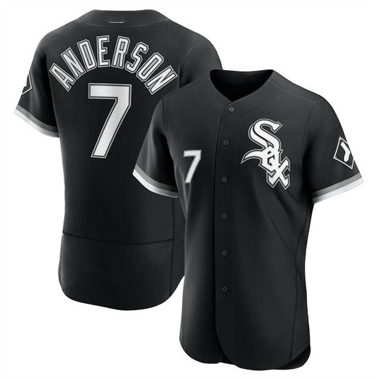 Chicago White Sox #7 Tim Anderson Black Alternate Cooperstown Collection Replica Player Jersey Baseball Jerseys