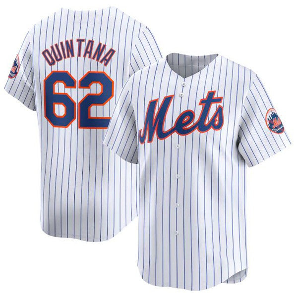 New York Mets #62 Jose Quintana White KLUNKIM 2024 Home Limited Stitched Jersey