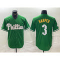 Philadelphia Phillies #3 Bryce Harper Green KLUNKIM 2024 City Connect Stitched Jersey