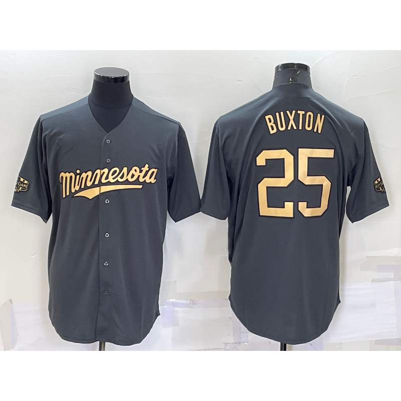 Minnesota Twins #25 Byron Buxton Grey KLUNKIM 2022 All Star Stitched Cool Base Jersey