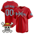 Custom Seattle Mariners x One Piece Red KLUNKIM Vapor Premier Limited Jersey - Stitched